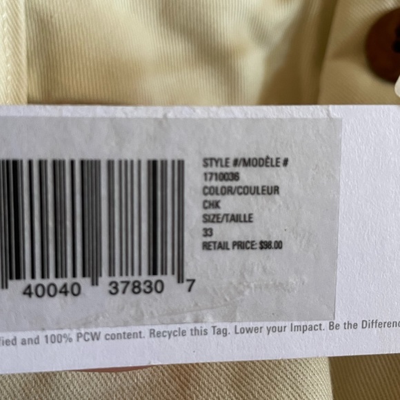 Outerknown Fort Chino Short - Men's NWT Size 33 - Picture 8 of 8